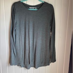 Athleta Transcend Space Dye Green/Gray Long Sleeve T-Shirt, NWT, Medium